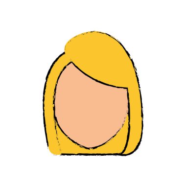 Kadın yüzü olmayan kafa