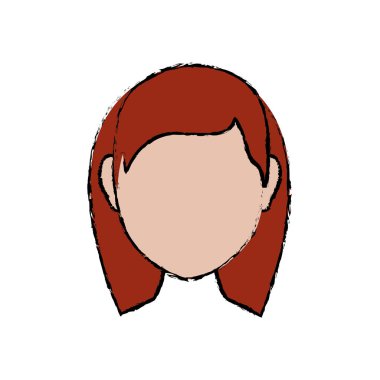 Kadın yüzü olmayan kafa