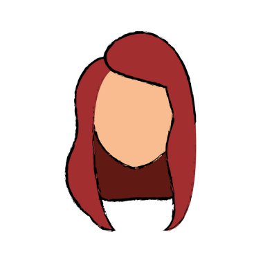 Kadın yüzü olmayan kafa