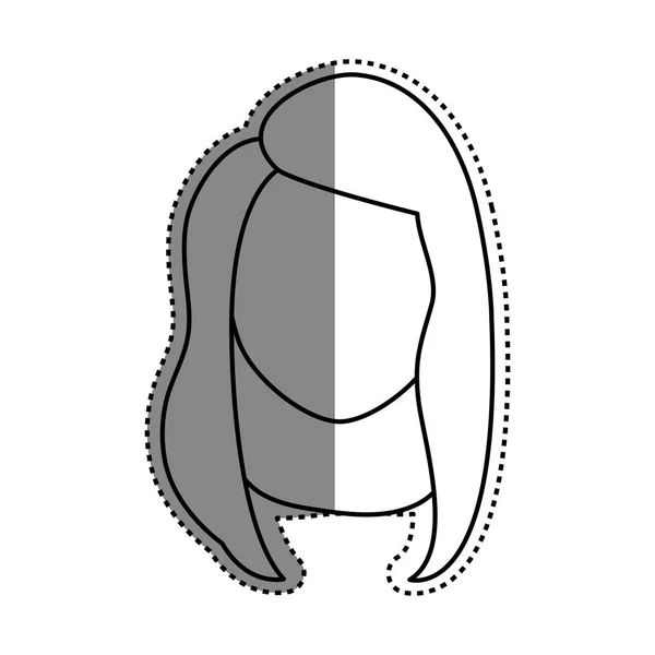 Žena bez tváře hlava — Stockový vektor