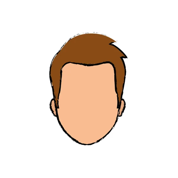 Man faceless head — Stock Vector