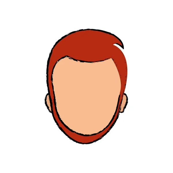 Mannen utan ansikte huvud — Stock vektor