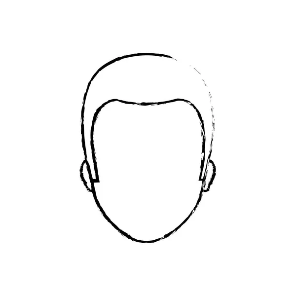 Man faceless head — Stock Vector