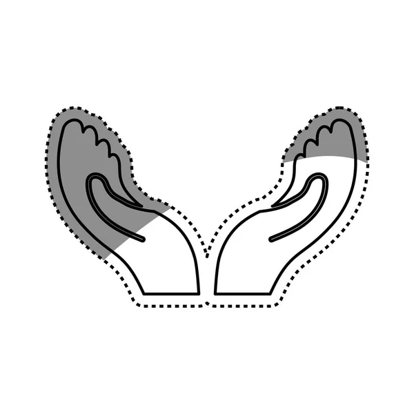 Manos símbolo abierto — Archivo Imágenes Vectoriales