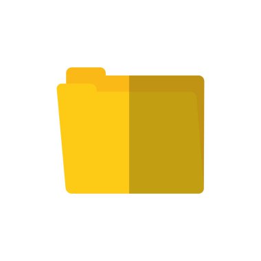 Sarı klasör dosya belge gölge