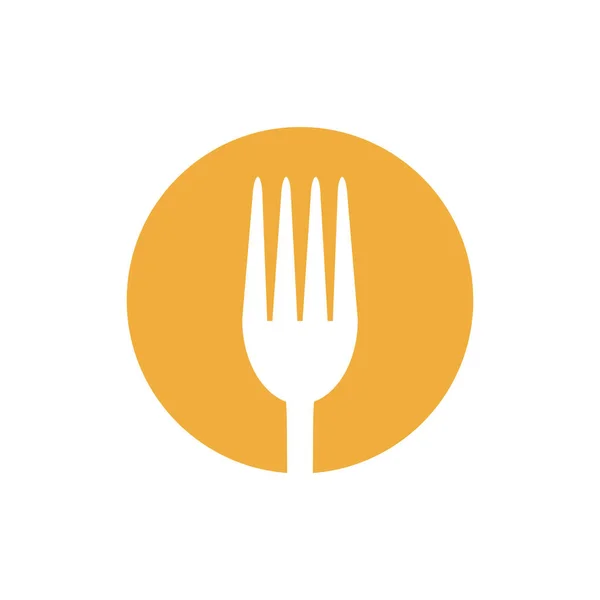 Forquilha utensílio cozinha ícone design — Vetor de Stock