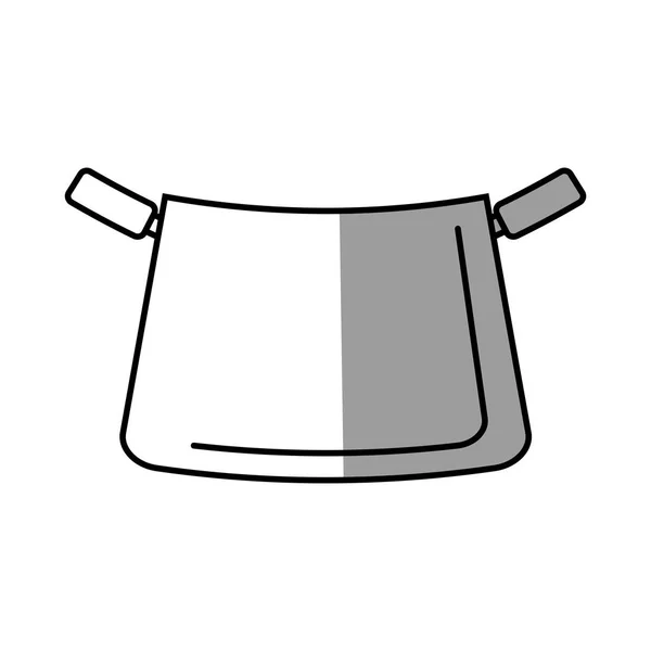 Metalu naczynia garnek gotowanie cień — Wektor stockowy