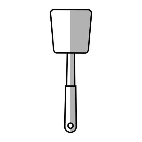 Spatula szűrő műanyag tartóval konyha vázlat — Stock Vector