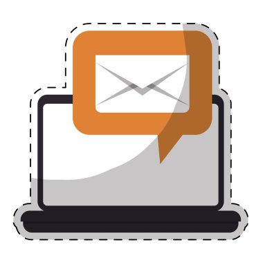 dizüstü bilgisayar ve zarf simgesi