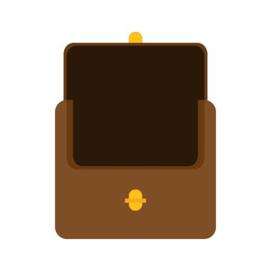 Kahverengi cüzdan simgesi