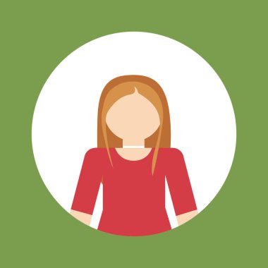 yuvarlak renkli kare simgesi görüntü içinde meçhul kadın amblemi