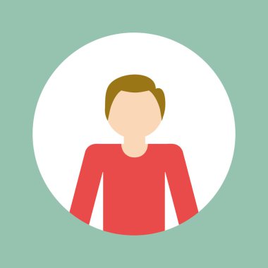 yüzü olmayan adam amblemi yuvarlak renkli frameicon görüntü içinde