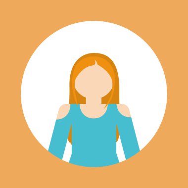 yuvarlak renkli kare simgesi görüntü içinde meçhul kadın amblemi