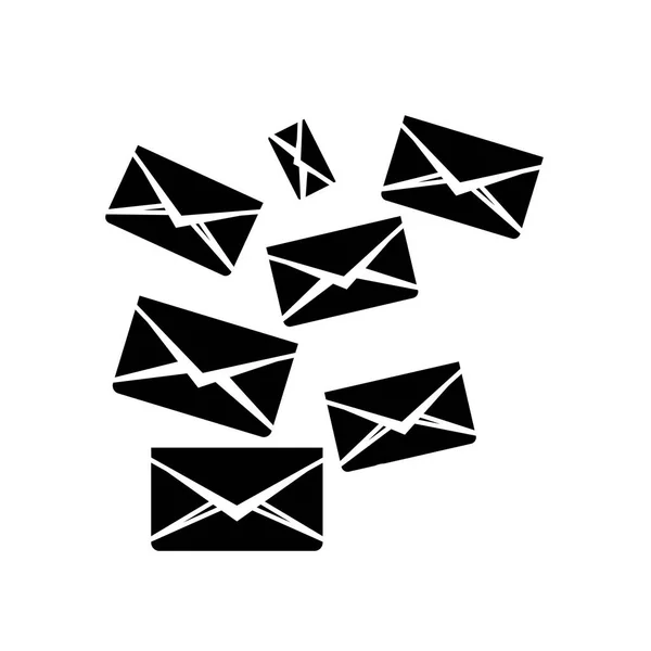 Conception d'enveloppe et de courrier — Image vectorielle