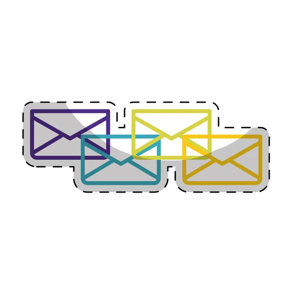Design de envelope e correio —  Vetores de Stock