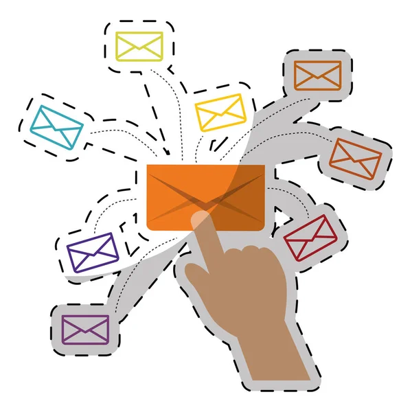 Kuvert och mail design — Stock vektor