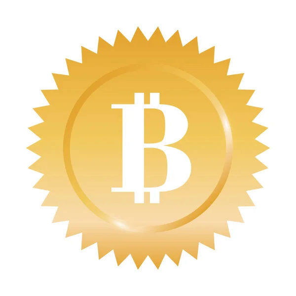 Bitcoin diseño de moneda — Vector de stock