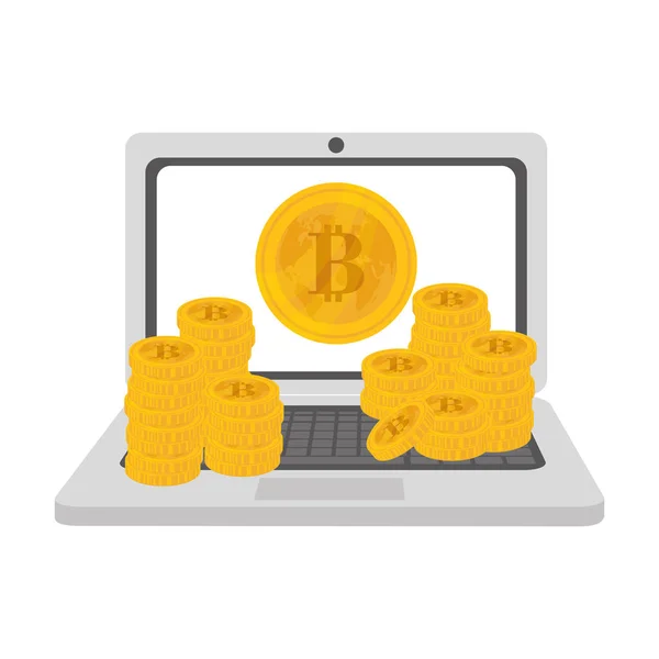 Bitcoin conception de monnaie — Image vectorielle
