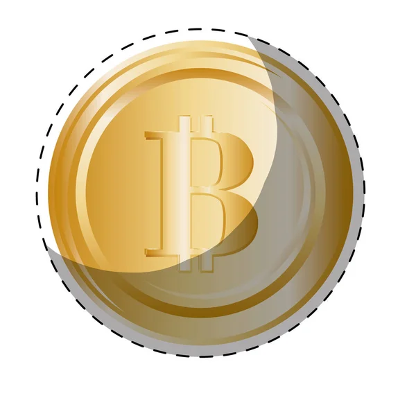 Bitcoin design de moeda — Vetor de Stock