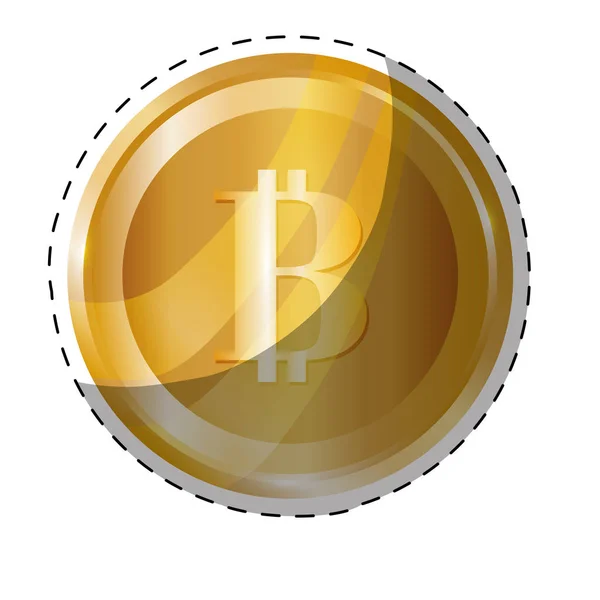 Bitcoin diseño de moneda — Vector de stock