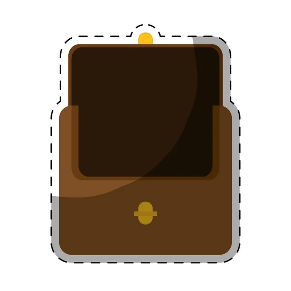 Icono de cartera marrón — Vector de stock