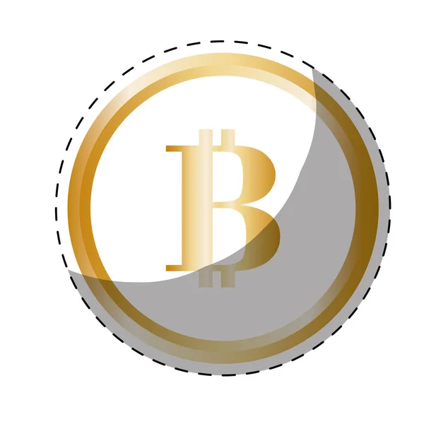 Bitcoin diseño de moneda — Vector de stock