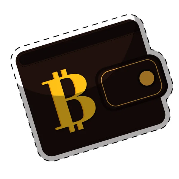 Projektowanie waluty Bitcoin — Wektor stockowy
