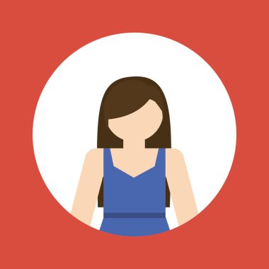 yuvarlak renkli kare simgesi görüntü içinde meçhul kadın amblemi