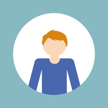 yüzü olmayan adam amblemi yuvarlak renkli frameicon görüntü içinde