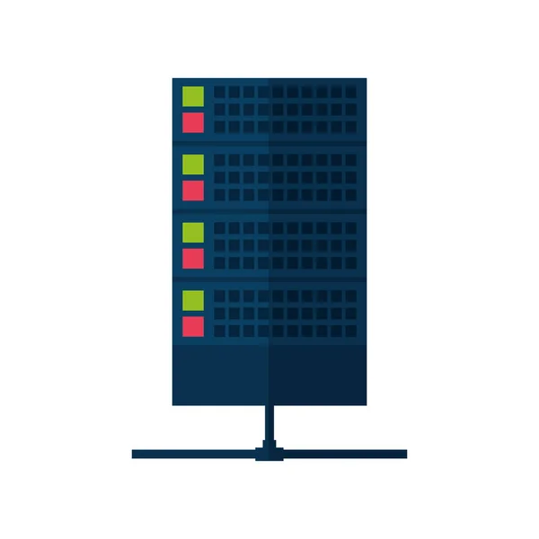 Tecnología de comunicación de torre de centro de datos — Vector de stock