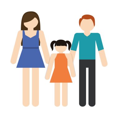 aile anne baba kızı birlikte üyeler geleneksel