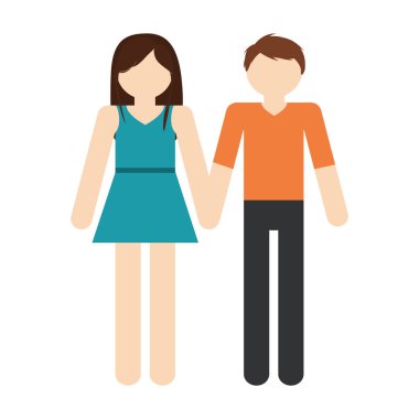 Çift romantik aşk portre ilişkisi