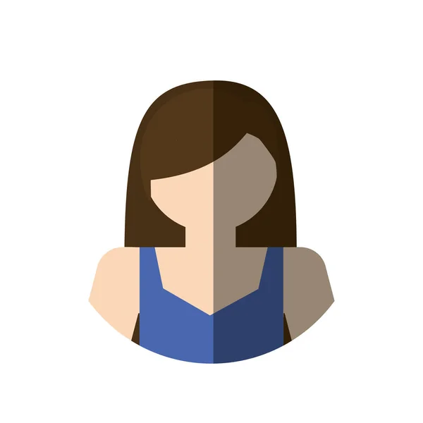 Retrato mujer madre sombra — Vector de stock