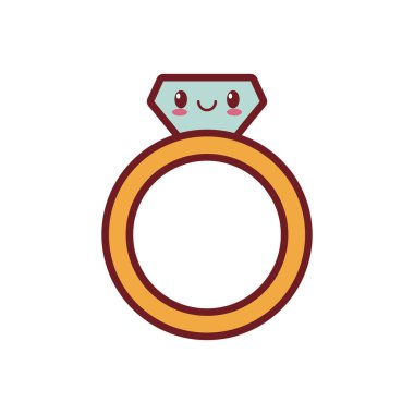 Kawaii aşk altın yüzük Sevgililer