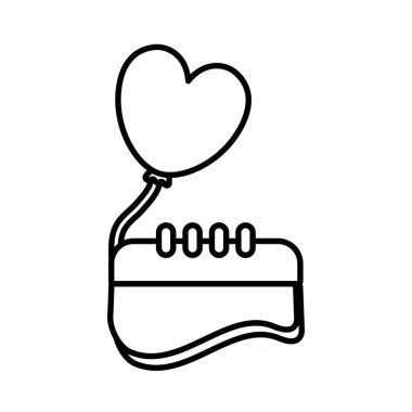 Takvim balon kalp Sevgililer günü komik kutlama anahat