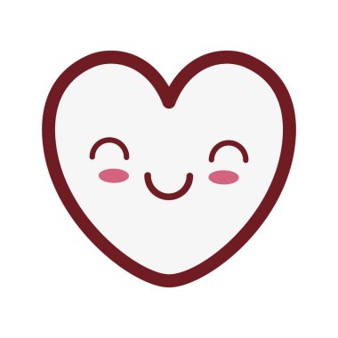 Kawaii kalp sevgi romantik Sevgililer günü