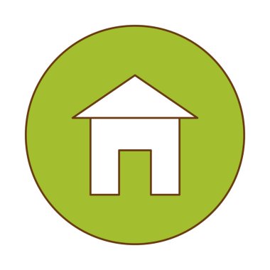 ev piktogram düğme simgesinin resmi