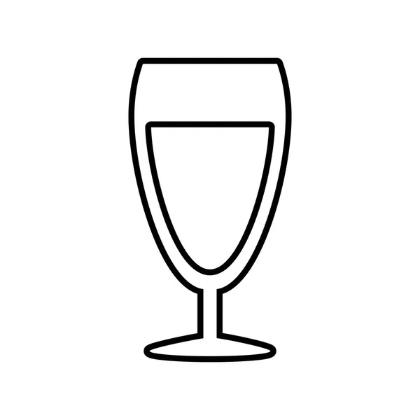 Glazen beker champagne drinken viering overzicht — Stockvector
