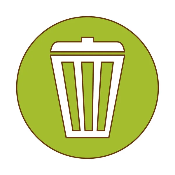 Trash can button icon image — Stock Vector