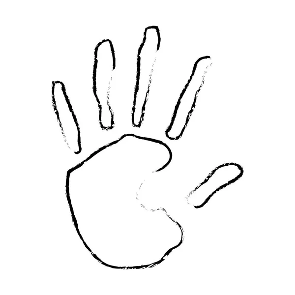 Imagem ícone de impressão da mão — Vetor de Stock