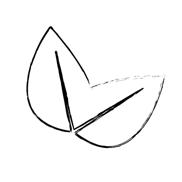 2 つの葉のアイコン画像 — ストックベクタ