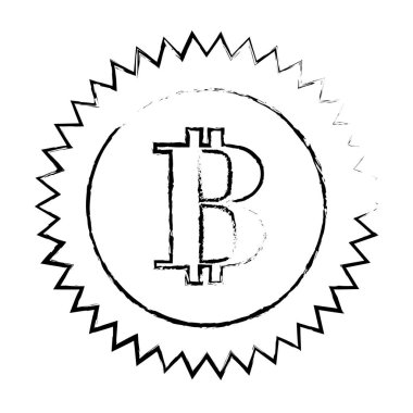 bitcoin para birimi dijital simgesi, logo nakit