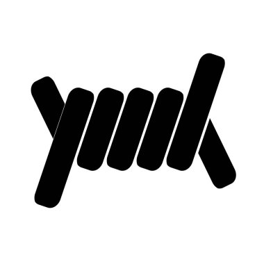 Siluet askeri teçhizat dikenli tel