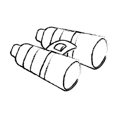 Dürbün siluet askeri teçhizat simge görüntüsü