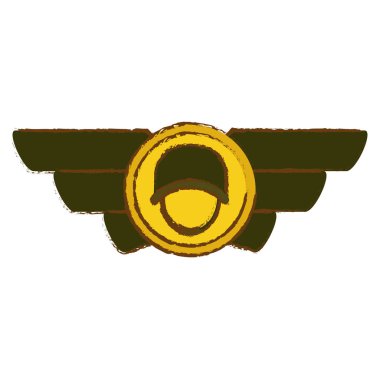 Amblem görüntü askeri rütbe, vektör çizim
