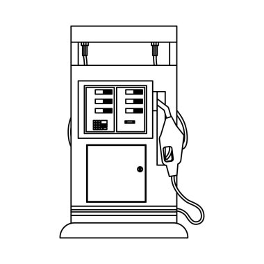 Siluet benzin pompa enjektör görüntü