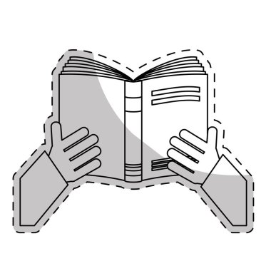 Beyaz dizüstü el simgesi açık