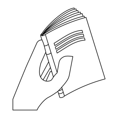 Şekil kitap el görüntüde kapatın