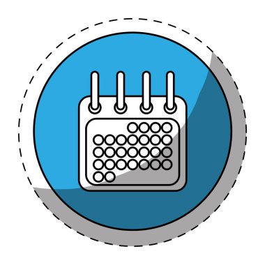 Mavi sembol takvim düğme simgesi