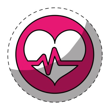 Kardiyoloji tıbbi düğmesini Fucsia duydum